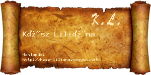 Kész Liliána névjegykártya